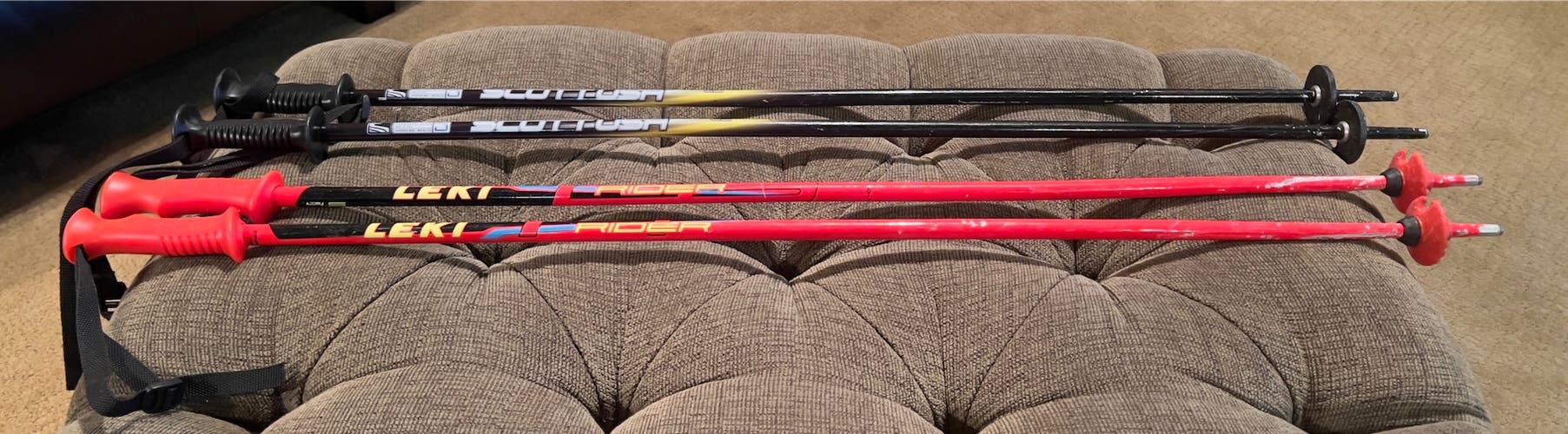 Used 40in (100cm) Leki RIDER Ski Poles