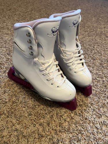 Like New White Figure Skates By Jackson
