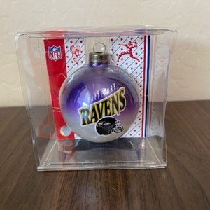 Baltimore Ravens NFL FOOTBALL Topperscot Glass Holiday Xmas Christmas Ornament!