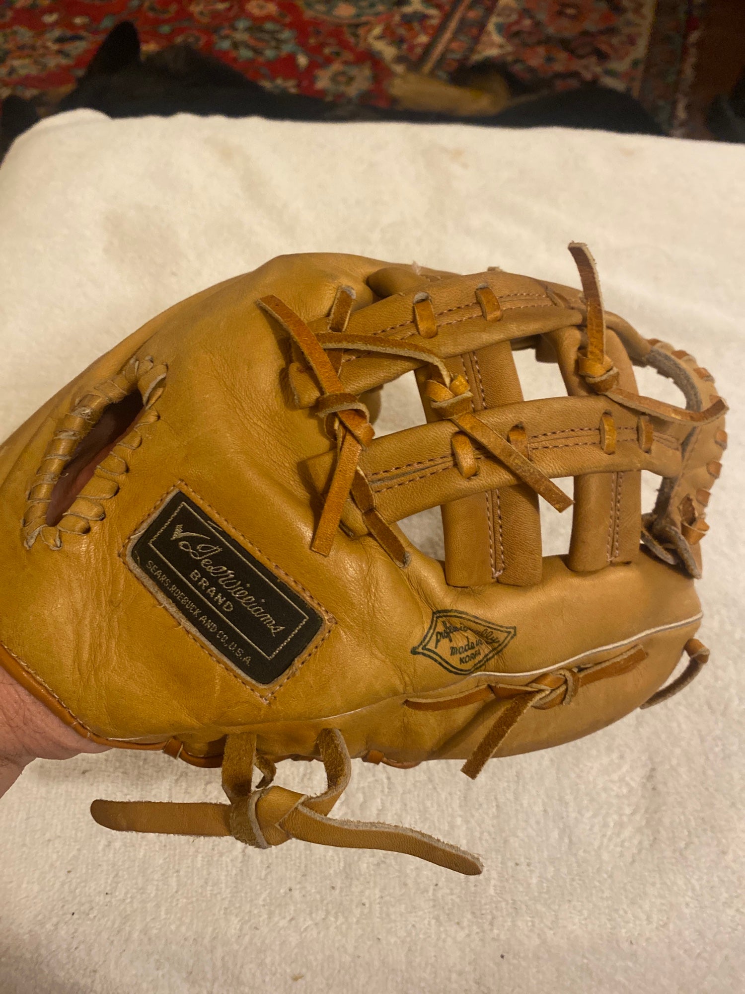 Ted Williams Vtg 70s Prime Top Grain Leather Triple Lined Official