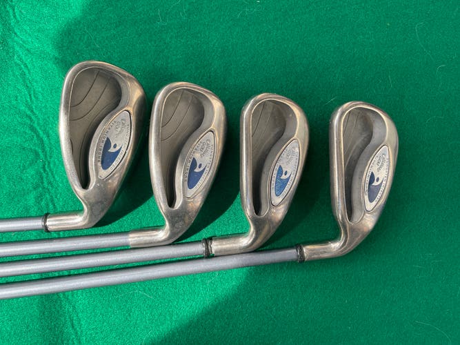 Callaway Hawk eye 4 pc iron  Graphite shafts set in firm flex