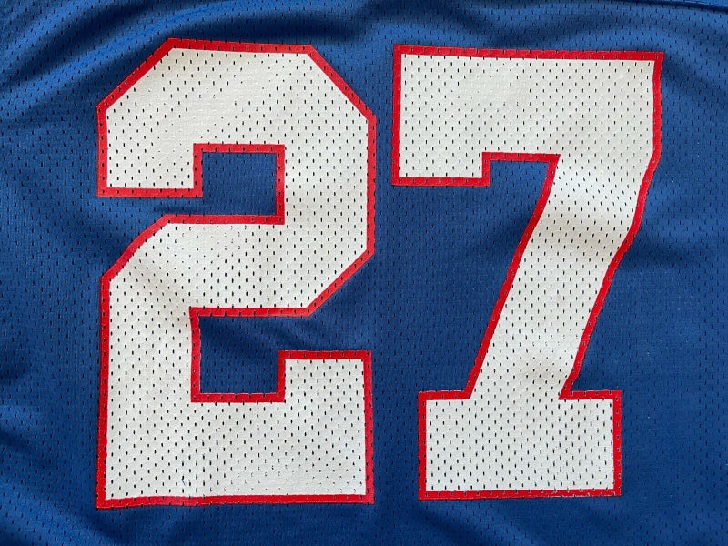 New York Giants Rodney Hampton #27 NFL PRO BOWL VINTAGE Sz Large Football  Jersey