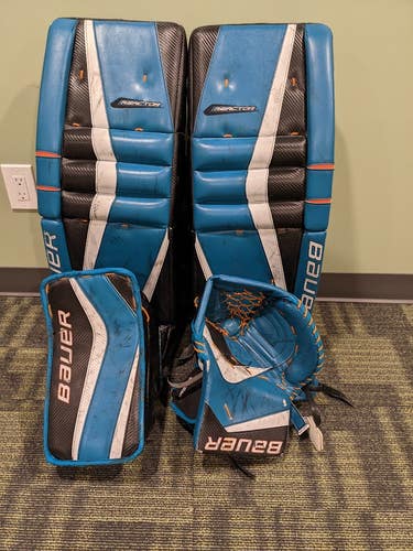 Used 32" + 2" Bauer Regular Reactor 9000 Goalie Full Set