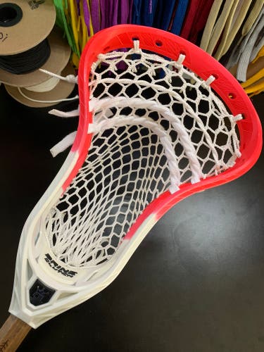 New Brine Clutch 4X Lacrosse Head Strung w/ Semi Soft Mesh And Mid Pocket