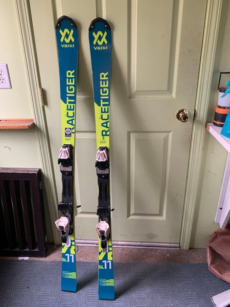 Used Volkl 145 cm Racing Racetiger SL Skis With Bindings