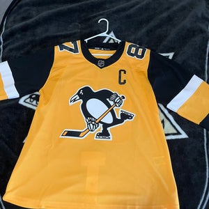 New Sidney Crosby Penguins Yellow Alt Adidas Jersey (Size 54)