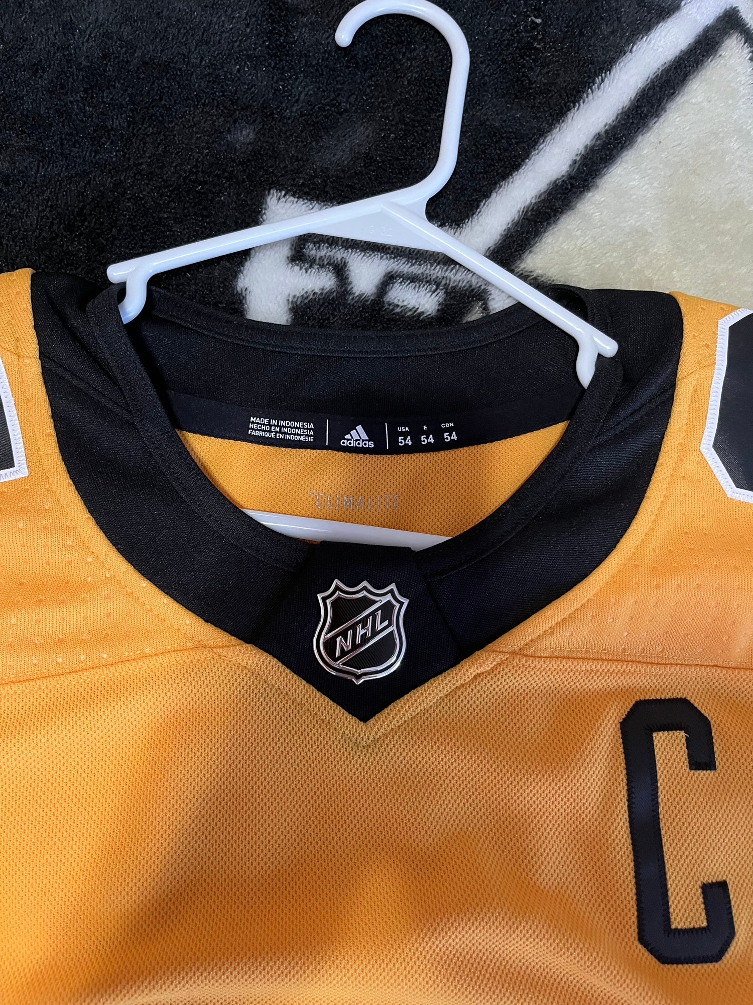 New Sidney Crosby Penguins Yellow Alt Adidas Jersey (Size 54)
