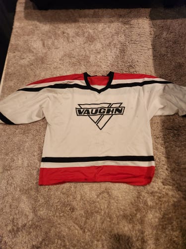 White Used Goalie Cut Boys Vaughn Jersey
