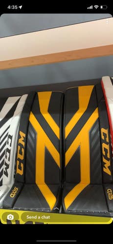 Used 34" CCM Axis Pro Goalie Leg Pads Pro Stock