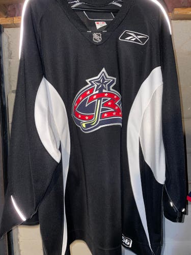 Columbus Blue Jackets Reebok Black Pro Stock #28 Practice Jersey Size 56 CBJ NHL