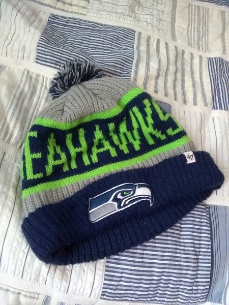 Seattle Seahawks Grey/Navy/Green Beanie - Adult Unisex One Size Fits All 47  Brand Used