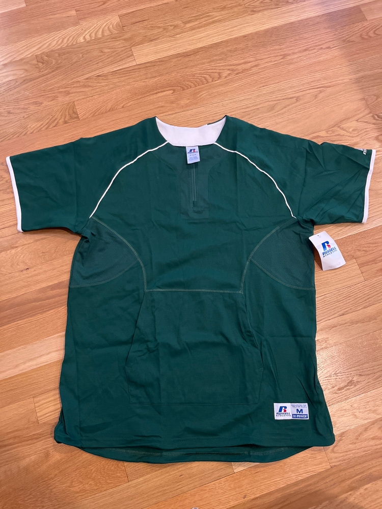 NEW Russell Athletic Short Sleeve Practice Jacket (Dark Green, M)
