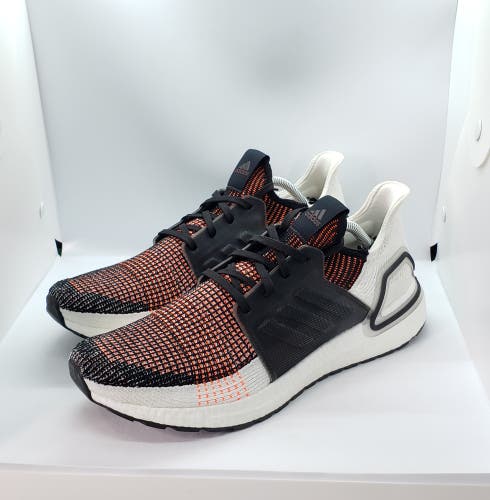 NWT Adidas Ultraboost 19 Mens Running Shoes Size 12.5 Black Solar Orange G27519