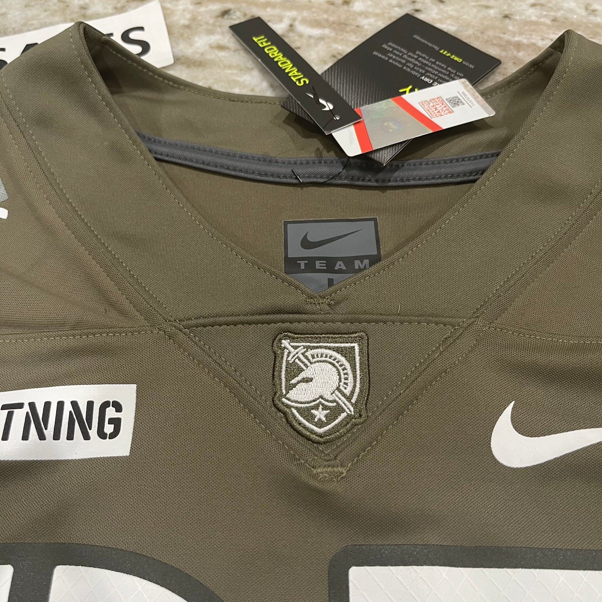 Nike, Shirts, Nike Army Black Knights Usa Infantry Football Jersey Mens  Xl 25 Green Nwt