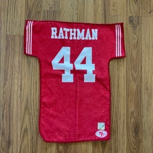 San Francisco 49ers Tom Rathman NFL FOOTBALL SUPER AWESOME 2017 SGA Rally Towel!