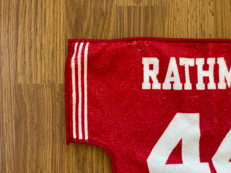 San Francisco 49ers Tom Rathman NFL FOOTBALL SUPER AWESOME 2017 SGA Rally  Towel!