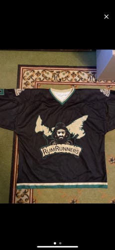 Black Used XL Hockey Rum Runners Jersey