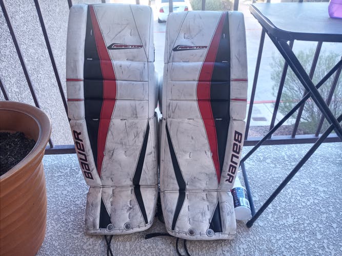 Used 34" + 1" Bauer Reactor 7000 Goalie Leg Pads