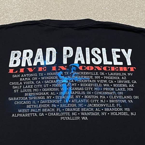 Brad Paisley T Shirt Men XL Adult Black Country Music Live