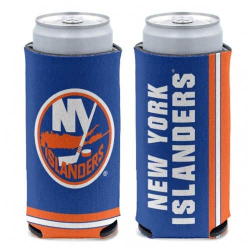 New York Islanders NHL Slim Can Cooler - Two Sided Design