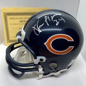 Walter Payton Signed Chicago Bears Vintage 3 5/8 Riddell Mini Helmet COA - MSD