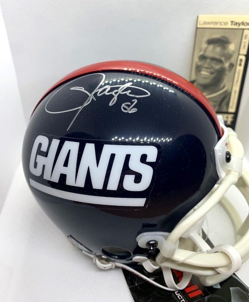 Lawrence Taylor New York Giants Autographed Riddell Throwback Speed Mini  Helmet