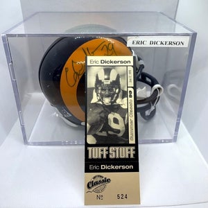 Eric Dickerson Signed Vintage 3 5/8 Los Angeles Rams Riddell NFL Mini Helmet COA