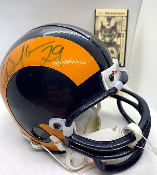 Eric Dickerson Signed Vintage 3 5/8 Los Angeles Rams Riddell NFL Mini Helmet  COA