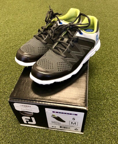 New FootJoy Sport SL Women's Golf Shoe Size 5M Black/Grey/Lime