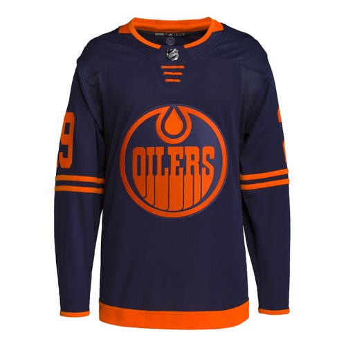 New Adidas 2021-22 Edmonton Oilers Leon Draisaitl Primegreen Alternate Home Jersey