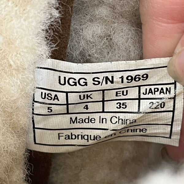 UGG Boots Womens 3 Kensington Shearling Brown Leather Sheepskin Fur Mid  1969