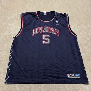 Jason Kidd New Jersey Nets Jersey Men 2XL Adult NBA Basketball 5 Faded Brooklyn