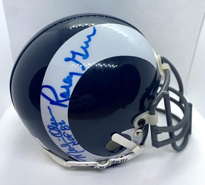 Fearsome Foursome Signed St. Louis Rams Mini Helmet Jones Olsen Lurdy Grier  COA