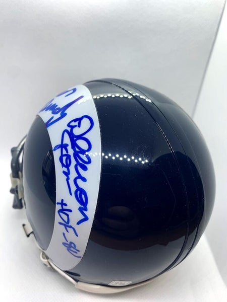 Fearsome Foursome Signed Helmet Full Size Rams Grier, Olsen, Jones & Lundy  - COA JSA - Memorabilia Expert