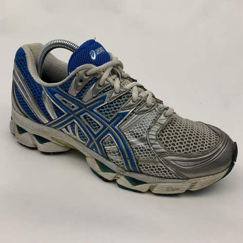 Asics Gel Nimbus 12 Women's Athletic Running Shoes 9.5 T095N Silver Blue White