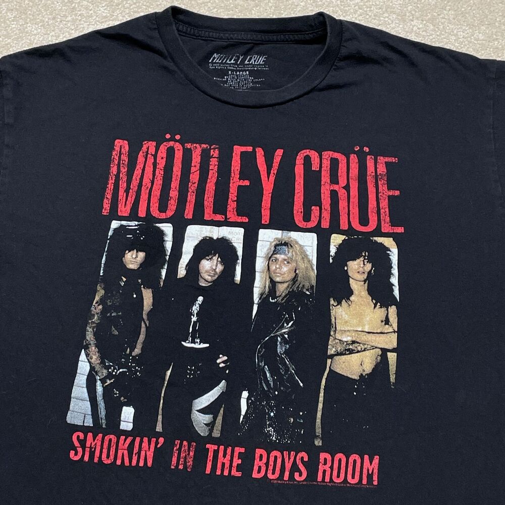 Motley Crue Band T Shirt Men XL Adult Black Heavy Metal Music Concert Retro  | SidelineSwap