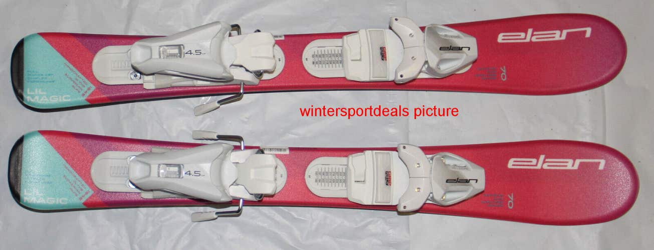 NEW 2023 Elan lil magic girls kids Ski System 70cm with EL 4.5 GW size adjustable Bindings