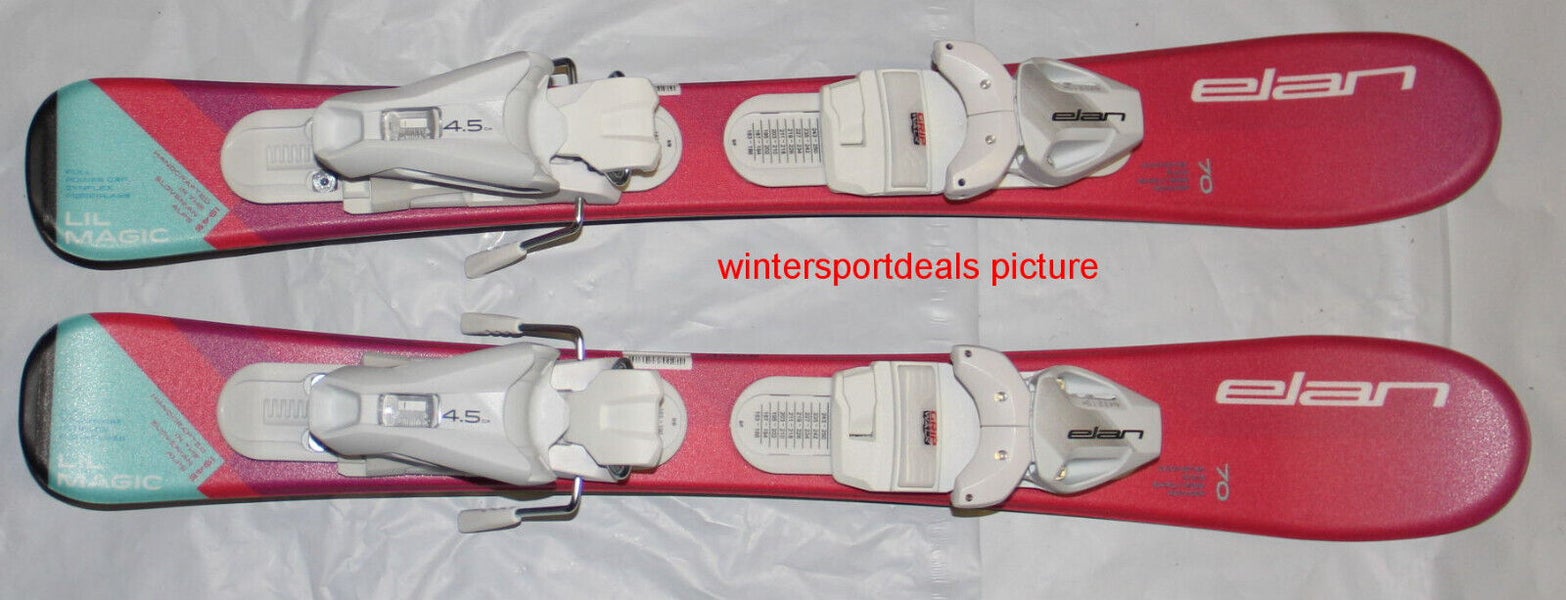 NEW 2023 Elan lil magic girls kids Ski System 70cm with EL 4.5 GW size adjustable Bindings