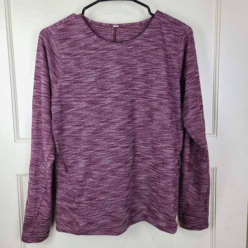 Lululemon & Go City Pullover Long Sleeve Bordeaux Red Pockets Women's Size: 4