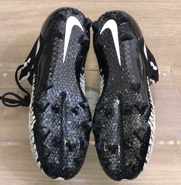 NIKE FORCE SAVAGE PRO FOOTBALL CLEATS BLACK White Sz 10.5 880144-010