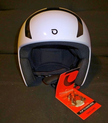 Briko Vulcano FLUID Ski Race Helmet White FIS Approved 6.8 FIS Size 58cm