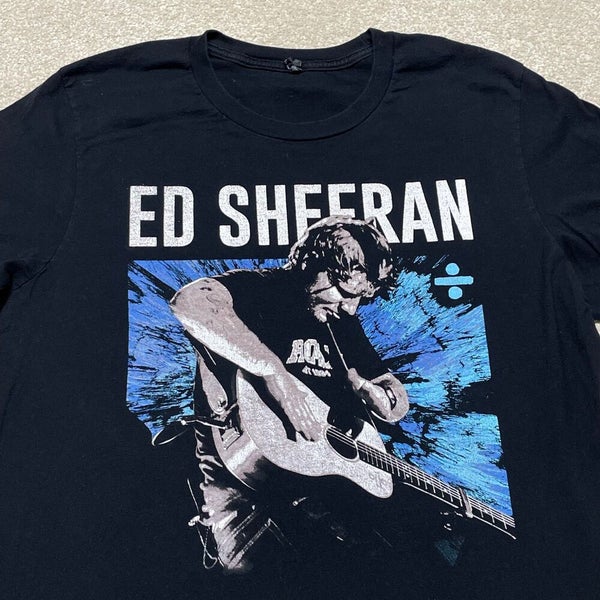 Ed Sheeran T Shirt Men Medium Black Music Concert World Tour Live | SidelineSwap