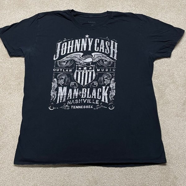 Johnny Cash T Shirt Men XL Adult Black Rock Music Band Men In