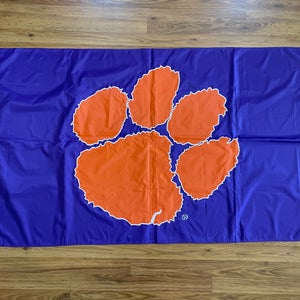 Clemson Tigers NCAA SUPER AWESOME Purple Fan Cave 3' X 5' Banner Flag!
