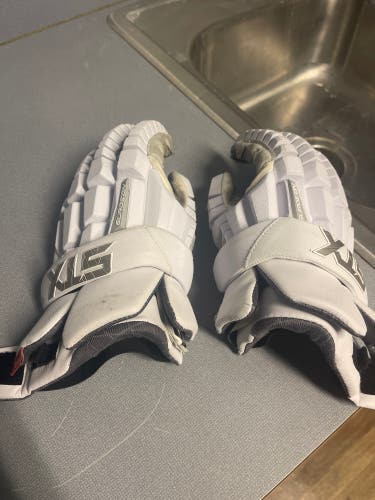 Used Player's STX large Surgeon RZR Lacrosse Gloves