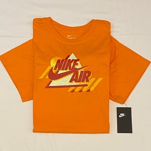 NIKE Retro "Air" Logo Men's Size XL Orange/Red Short Sleeve Graphic T Shirt New