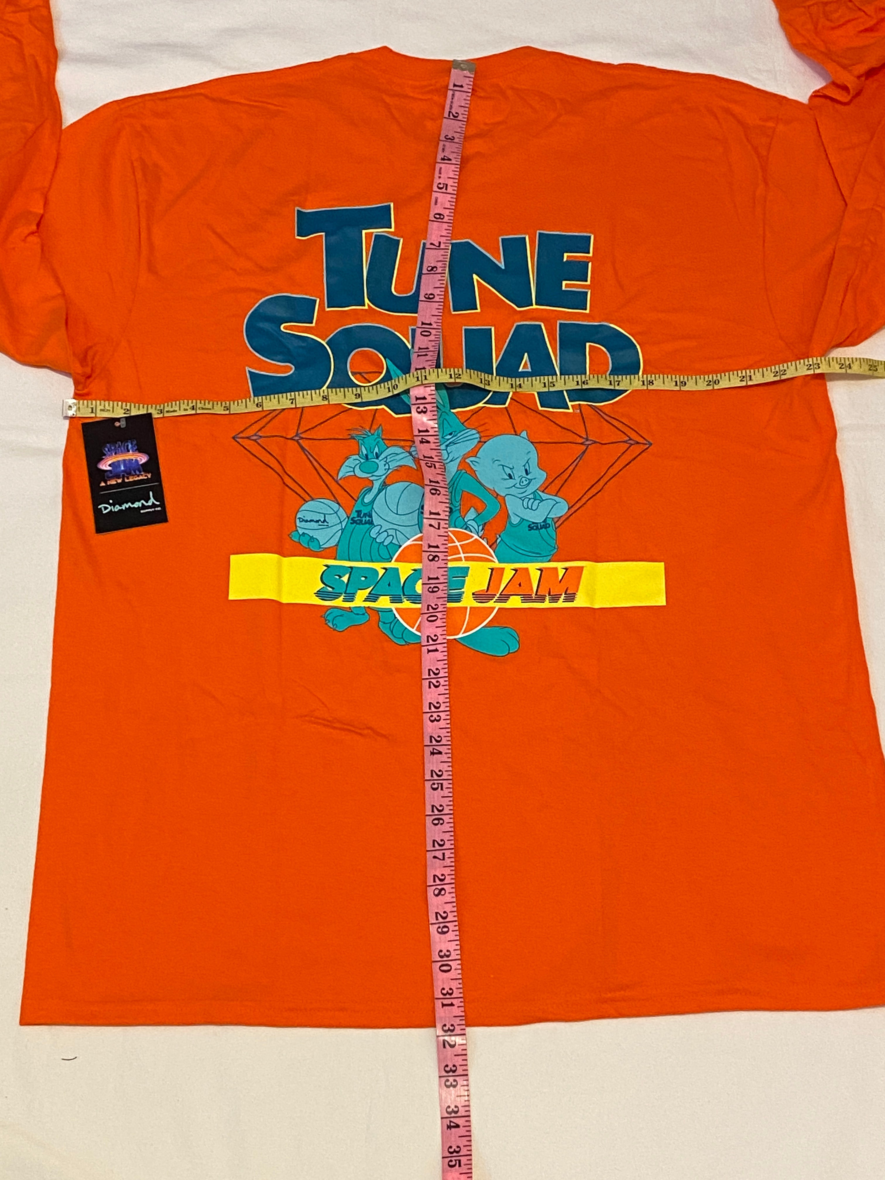 Diamond Supply LA Lakers Space Jam T-shirt Yellow Taz Mens XL NBA