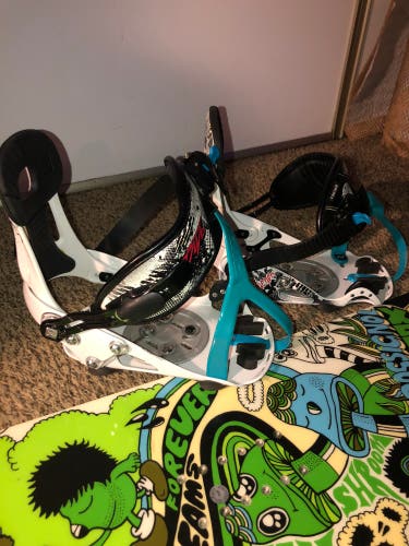Used Medium Ride Snowboard Bindings
