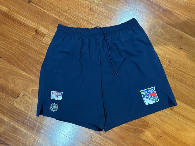 Igor Shesterkin New York Rangers Fanatics Authentic Pro Locker Room Shorts L Team Player Issue