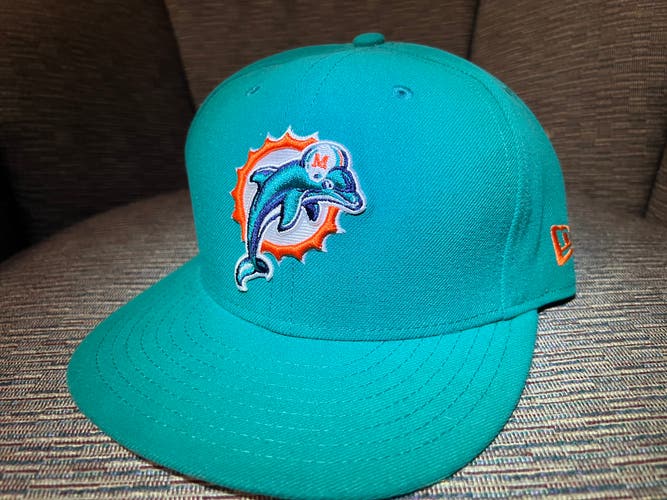 Miami Dolphins $ 3/8 Sideline On Field 59fifty Teal